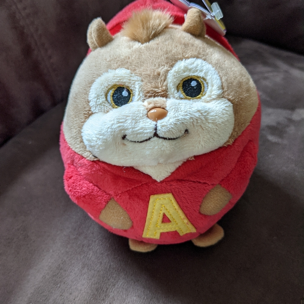 NWT TY  Beanie Ballz - Alvin and the chipmunks - 5"